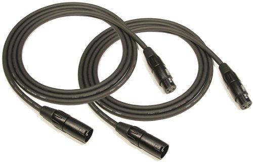 Kirlin 25FT Professional Mic Cables - Black - XLR / XLR - 2 PACK Kirlin 25FT Professional Mic Cables - Black - XLR / XLR - 2 PACK